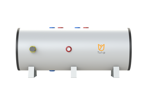 [89931822] Tulip DHW1-30H-1 RVS horizontaal boiler 300L-1 wisselaar + 3kW elektrisch element
