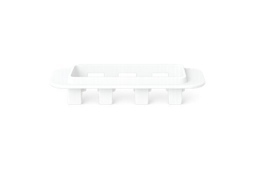 [89923146] Airco duct wit RAL9010 105 mm vlakke muurrossette 