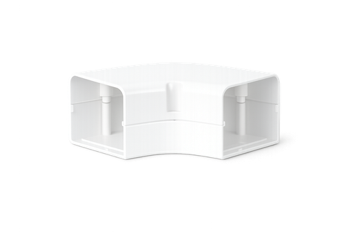 [89923016] Airco duct wit RAL9010 70mm platte bocht 90 