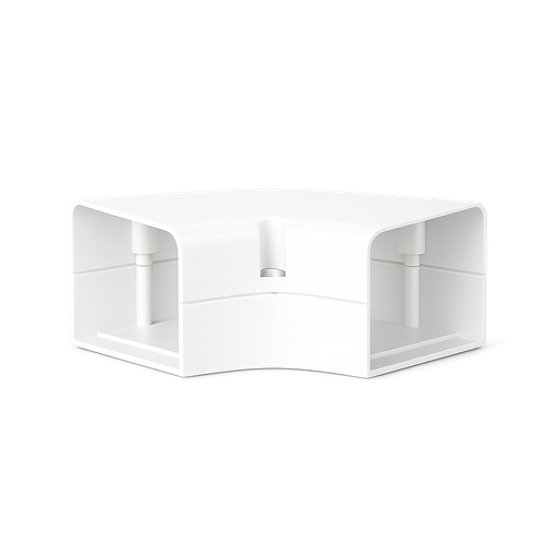 [89923116] Airco duct wit RAL9010 105 mm platte bocht 90 