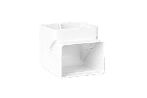 [89923026] Airco duct wit RAL9010 70mm haakse binnenbocht 