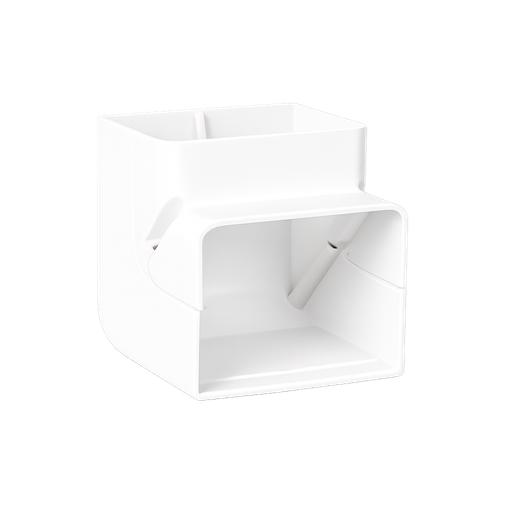 [89923126] Airco duct wit RAL9010 105 mm haakse binnenbocht 