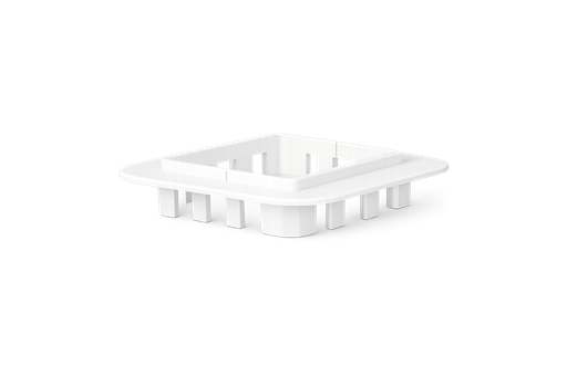 [89923041] White RAL 9010 70 mm wall rosette for air conditioning ducts