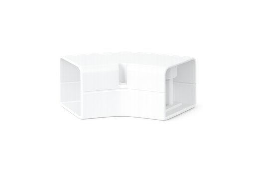 [89923011] Airco duct wit RAL9010 70mm platte bocht 45 