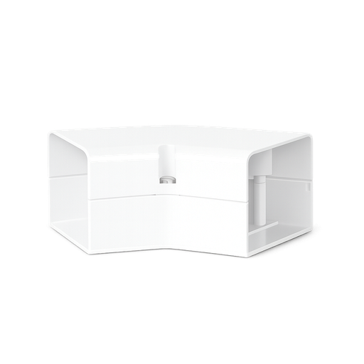 [89923111] Air conditioning duct, white (RAL 9010), 105 mm, flat 45-degree elbow