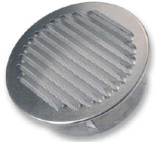 [81610100] Buitenluchtrooster aluminium rond, 100