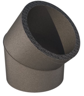 [84134440] HR-WTW-UB bocht, 180-45 graden