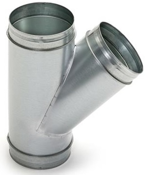 [86675165] Galvanised T-piece 45 degrees, 180, 180