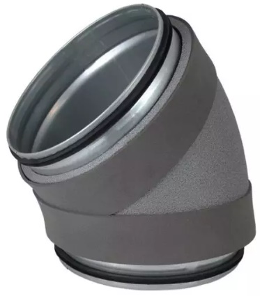 [86502180] Gladde bocht 45 graden(SPIRO/SAFE), 180; dampdichte iso
