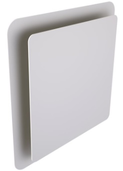 [84136501] Design ventiel vierkant, toe- en afvoer, KS 125 wit