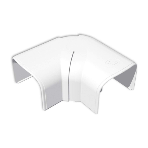 [89923081] Air conditioning duct, white, 75 mm, adjustable flat bend, 45-90 degrees