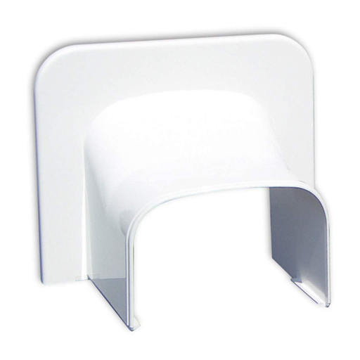 [89923076] Air conditioning duct white 75 mm flat wall rosette (end piece)